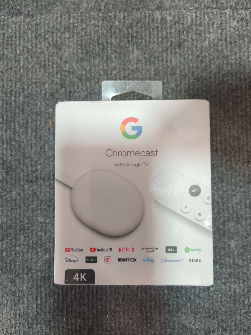 Google Chromecast with Google TV 4K resolution (Category: Entertainment Systems & Smart Home Devices) located in Caloocan City. Submitted by sellinthrift (Listing ID 1468321611, Image 1). Description: DECLUTTERING SALE 🏷️ Google Chromecast 4K resolution Quick Details: • Condition: 10/10 • Inclusions: Complete set • Issue/Defects: Brand new, sealed Price: ₱2295+SF (Slightly negotiable for quick pickup) PM for more details.