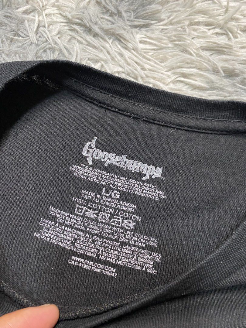 Goosebumps Horror Shirt (Category: Tshirts & Polo Shirts ) located in Solano. Submitted by solothrifting (Listing ID 1468299656, Image 3). Description: Goosebumps Horror Shirt Condition: 9.5/10 Size on tag: L.
