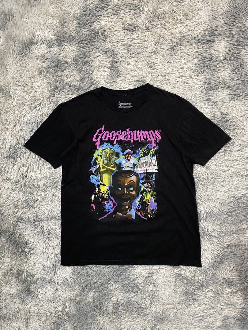 Goosebumps Horror Shirt (Category: Tshirts & Polo Shirts ) located in Solano. Submitted by solothrifting (Listing ID 1468299656, Image 1). Description: Goosebumps Horror Shirt Condition: 9.5/10 Size on tag: L.