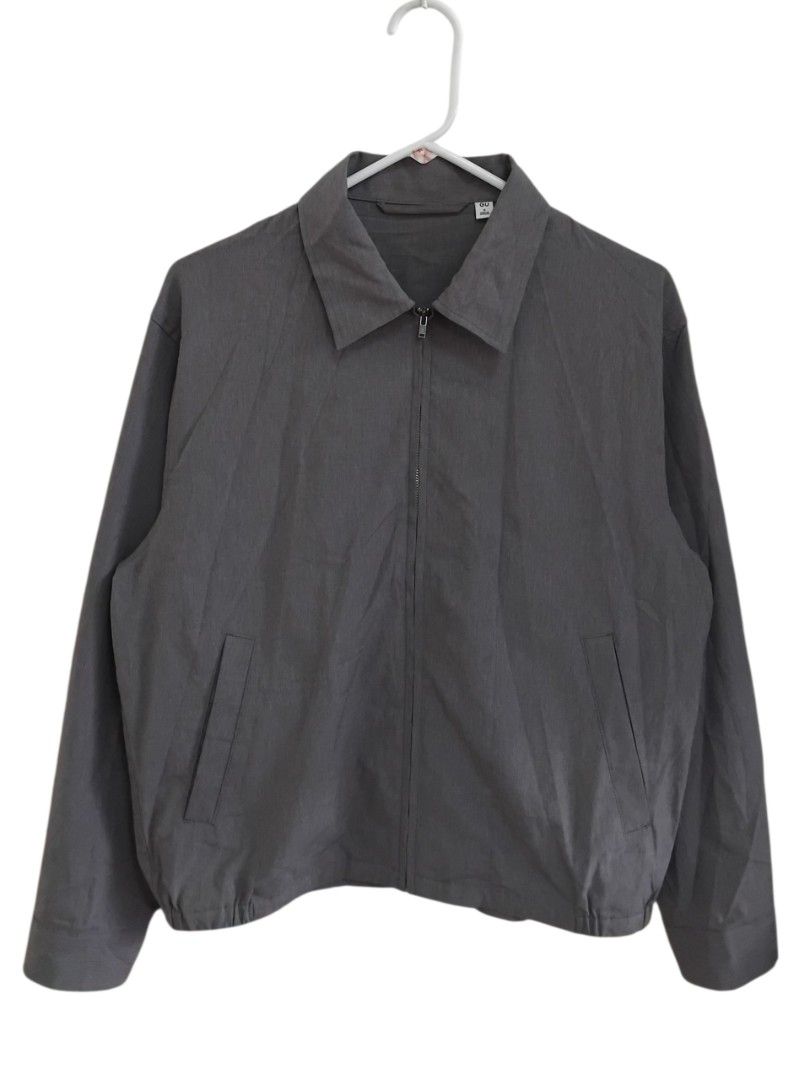 GU by UNIQLO Dry Zip Up Blouson Work Jacket (Category: Coats, Jackets and Outerwear) located in Pasig City. Submitted by hustlexcurate (Listing ID 1468335032, Image 1). Description: GU by UNIQLO Dry Zip Up Blouson Work Jacket Size S on tag fits MEDIUM Boxy Dimensions: 22X25.
