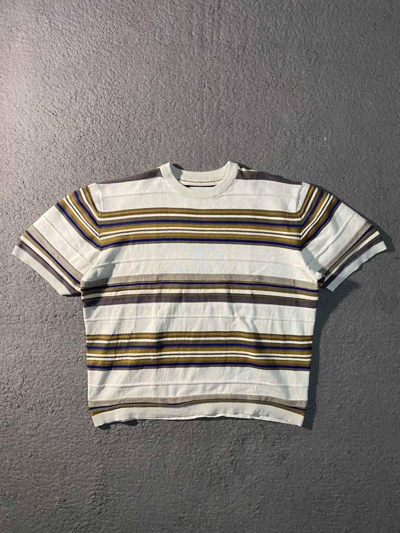 GU KNITTED BOXY (Category: Formal Shirts) located in Tandag. Submitted by vncntmrcllns (Listing ID 1468319900, Image 1). Description: GU KNITTED STRIPES (BOXY) Width: 23 Length: 23 -Excellent Condition -Already wash -Color rate 10/10 All details are visible in the picture Please check each photo.