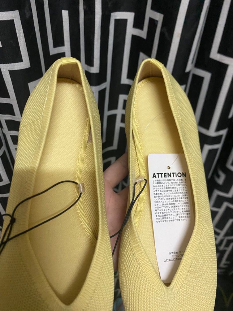 GU Yellow Flats (Category: Flats & Sandals) located in San Mateo. Submitted by prelovedstuffsbycha (Listing ID 1468446578, Image 3). Description: Brand New GU Yellow Flats Small (22.5cm).