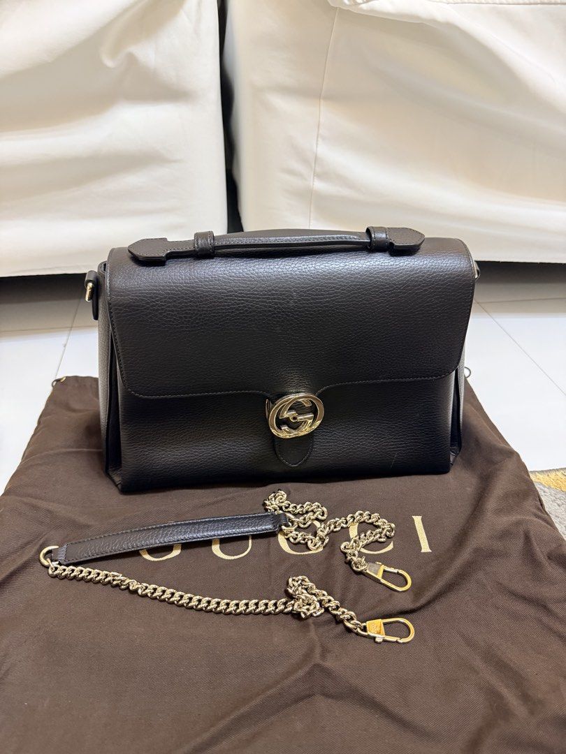 Gucci Dollar Calfskin Interlocking GTop Handle Bag (Category: Luxury Bags & Wallets) located in Quezon City. Submitted by ms.victoriaacuna (Listing ID 1468400446, Image 1). Description: .