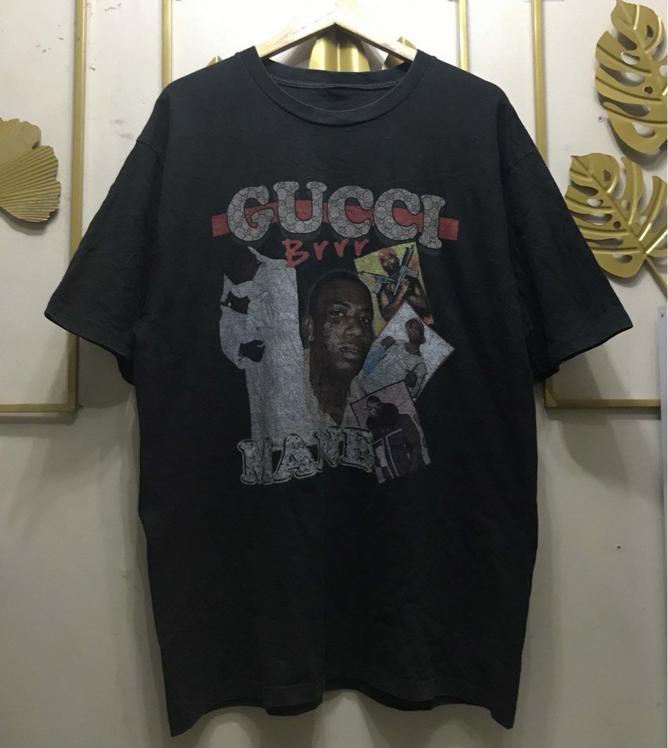 Gucci Mane Tee (Category: Tshirts & Polo Shirts ) located in Angeles City. Submitted by bashthriftstuff123 (Listing ID 1468403275, Image 1). Description: Gucci Mane Tee Size xl to xxl Width 23 Length 32 Verygood condi Cut tag 350 + SHIP.