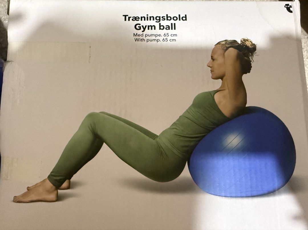 Gym Ball 65 cm with Pump Blue (Category: Toning & Stretching Accessories) located in Quezon City. Submitted by turtleandfishes (Listing ID 1468309956, Image 1). Description: - Item: Brand New Blue Gym Ball - Size: 65 cm diameter - Condition: Unused, still in original plastic packaging - Inclusions: Black hand pump, plug tool, and storage box - Benefits: Great for core workouts, stretching, and improving office seating posture - Features: Easy to 