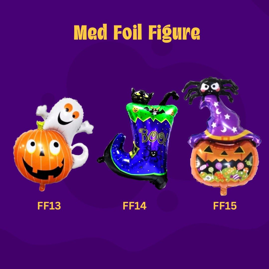 Halloween Med Foil Figure (Category: Looking For) located in Manila. Submitted by msathenaa (Listing ID 1468285839, Image 2). Description: HALLOWEEN DECOR AVAILABLE!!! 🎃Halloween Banners 🎃Halloween Banderitas 🎃Halloween Foil Set 🎃Witch hat 🎃Glowing Wand Sticks 🎃Pumpkin Basket 🎃Glowing Pumpkin Headband 🎃Foil Curtain 🎃Balloons 🎃Spiderweb Spiders Bats Shop now! PM for inquiries.