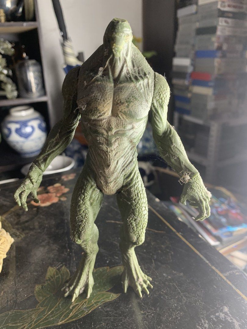 Hasbro Marvel Legends Lizard BAF Green Monster Action Figure (Category: Figurines & Statues) located in Quezon City. Submitted by sojisup (Listing ID 1468379711, Image 2). Description: - Brand: Hasbro - Item: Action figure body only (missing head) - Features: Detailed green scaly skin texture all over - Authenticity: Stamped Hasbro SA, Made in China on the foot - Condition: Pre-loved with minor dust accumulation from storage - Perfect for customi