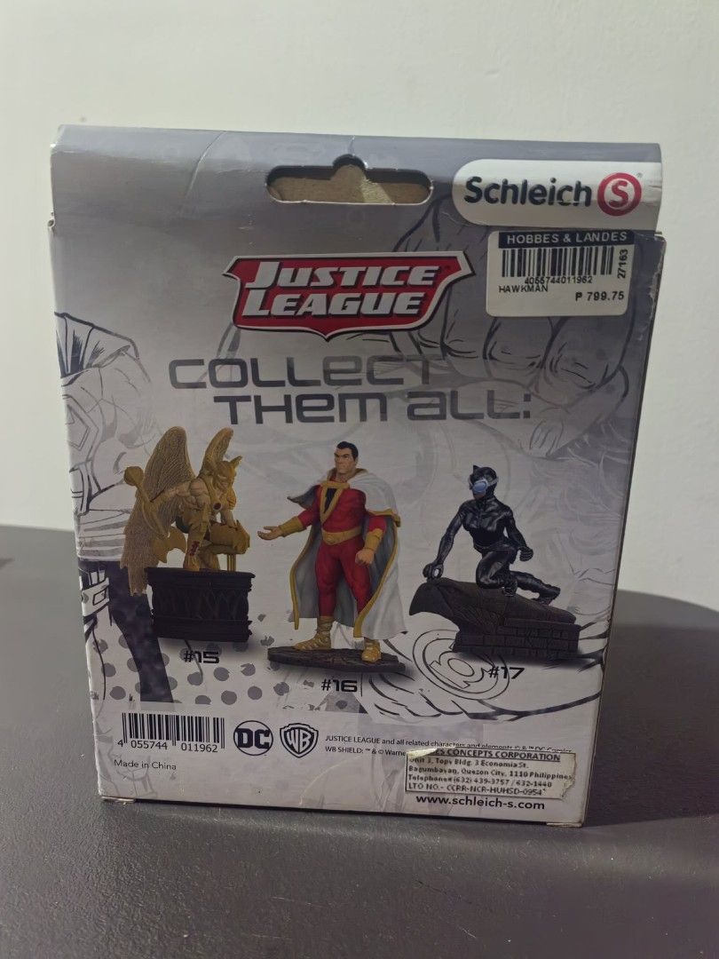 Hawk Man Justice League (Category: Action & Battle Toys) located in Las Pinas. Submitted by christian.cabarles (Listing ID 1468487385, Image 2). Description: Forsale Authentic Hawkins by Schleich Bad box P600 loc- City Of Dasmariñas MOP-Gcash MOS- LBC or Lalamove every Sat and Sunday only..