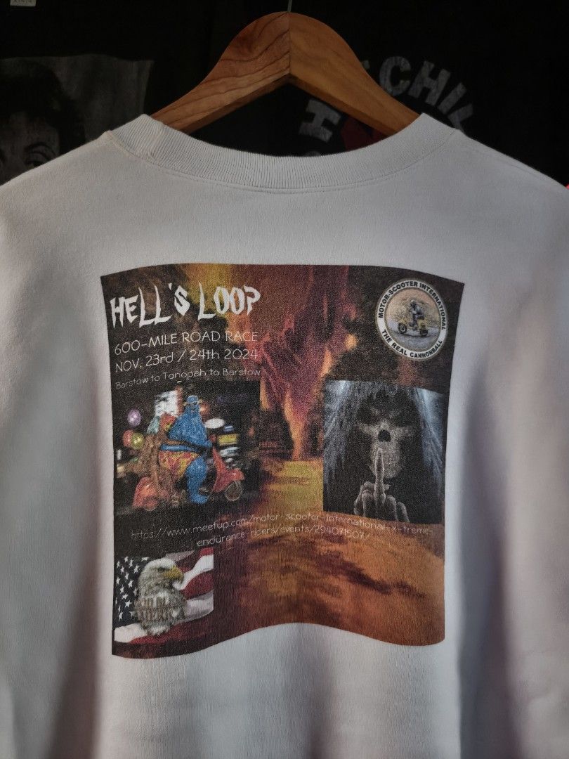 Hells loop hanes Sweater (Category: Longsleeves) located in Toledo. Submitted by goldendogs (Listing ID 1468409844, Image 3). Description: Hanes Hells loop sweater Large Heavy cotton 28 × 22.5 Needs wash.
