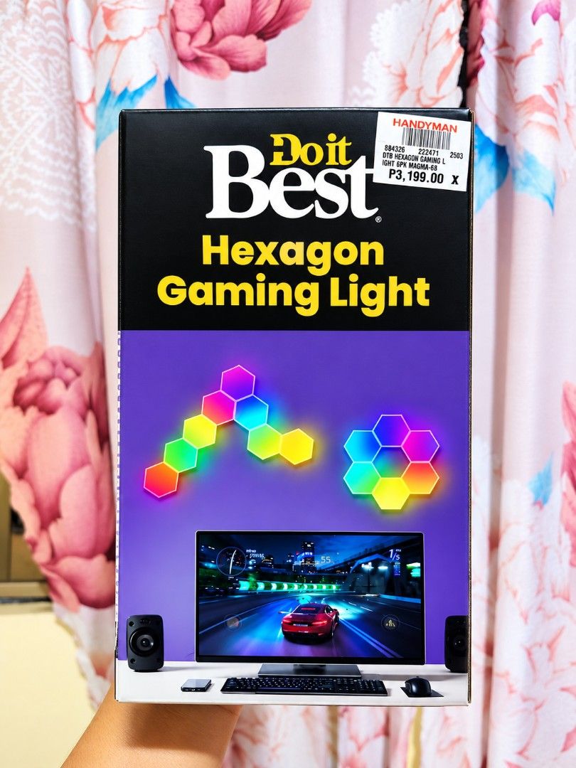 Hexagon gaming lights (Category: Lighting) located in Mandaluyong City. Submitted by twovv (Listing ID 1468479368, Image 1). Description: Brand new SEALED BELOW SRP ORIGINAL MONEY BACK GUARANTEE Original price : 3199.75.