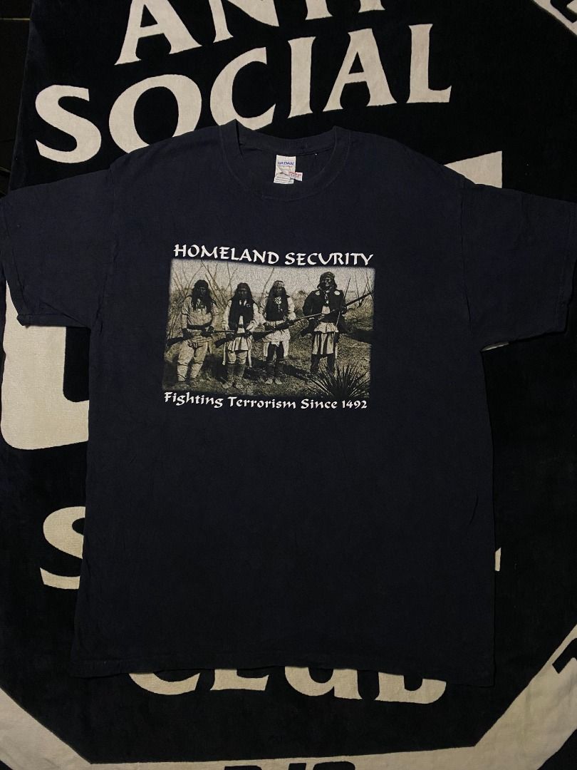 Homeland security shirt (Category: Tshirts & Polo Shirts ) located in Las Pinas. Submitted by all_details_posted (Listing ID 1468431839, Image 1). Description: parang navy blue kulay hairlines.