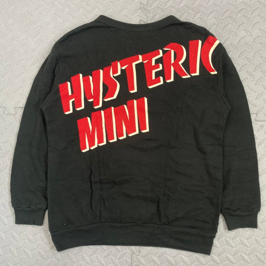 Hysteric Mini – 2019 “Queen Mini” Spell Out Sweatshirt (Category: Others Tops) located in Quezon City. Submitted by archived.g (Listing ID 1468319817, Image 2). Description: Hysteric Mini – 2019 “Queen Mini” Spell Out Sweatshirt - Brand: Hysteric Glamour Year: 2019 Made in: Japan Materials: Cotton Color: Black Size on tag: 140 Sizing: oversize Measurements Shoulders: 19” Sleeves: 19.5” Bust: 20” Hem: 18” Length: 25” Color rating: 9/10 Condition o