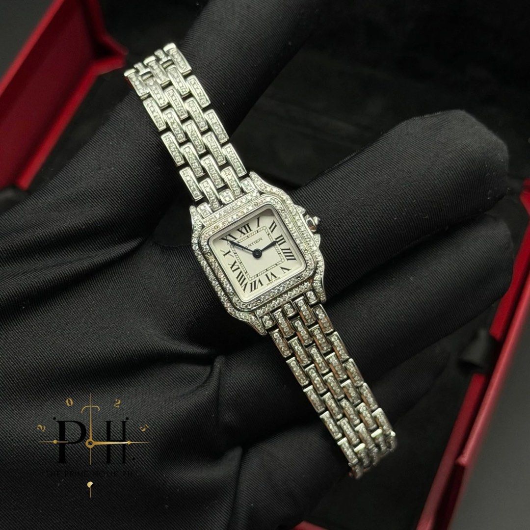 Iced out Cartier Panthere Small (Category: Luxury Watches) located in Manila. Submitted by theprimehour.ph (Listing ID 1468369354, Image 3). Description: Cartier Panthere Small "Iced out" Ref: WSPN0006 ONHAND 🤝 FOR SALE 🧊🧊🧊 BRANDNEW, COMPLETE INCLUSIONS 🥵 💎 Natural Diamonds Setting 💎 For only ₱ 269,990 ✅ GIC Certificate ✅ NFC / Cartier Care Card ✅ Guaranteed Authentic Cartier Movement ✅ Free Authentication with Panotes ✅ Hongkong Setting D