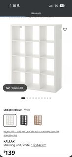 IKEA KALLAX shelving unit, Furniture & Home Living, Furniture, Shelves ...