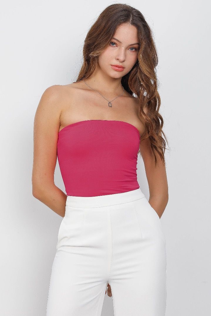 IMPORTED MANGO PINK TUBE (Category: Others Tops) located in Marikina City. Submitted by minimalistmanila (Listing ID 1468394855, Image 3). Description: Mango pink tube top, not cropped. Small size. Never used. Bought in Singapore. Order now! .