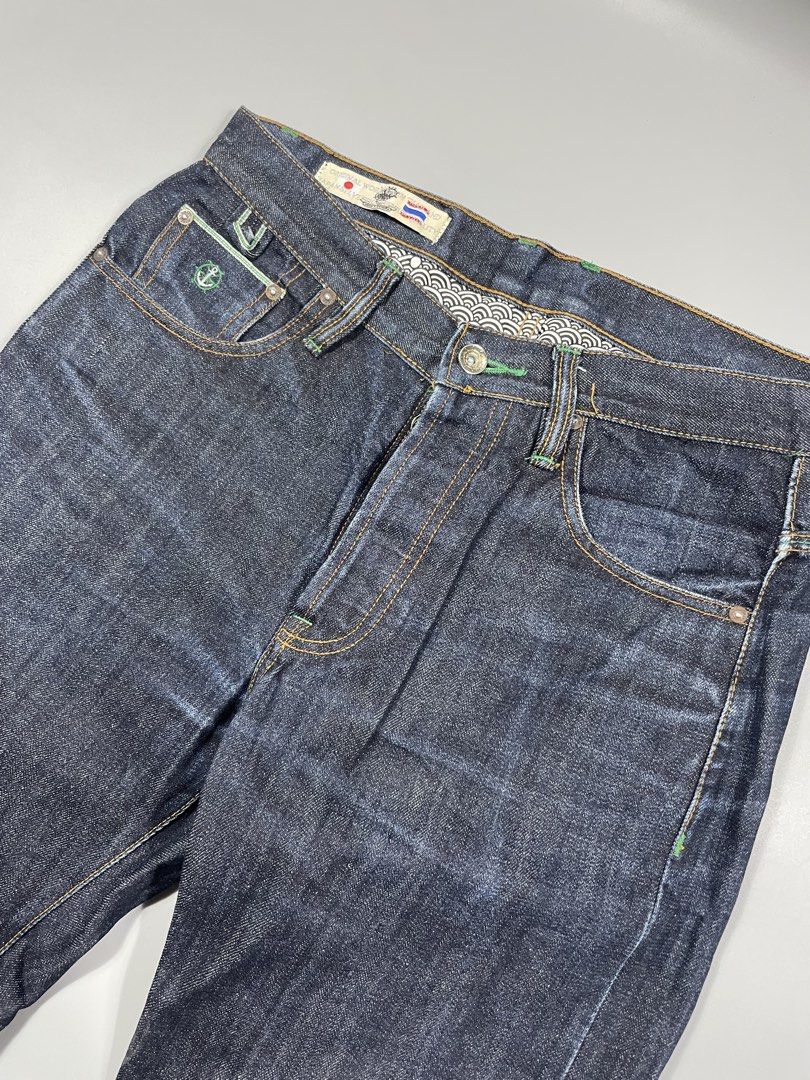 Indigo denim “Drift Denim” Selvedge (Category: Jeans) located in Taguig. Submitted by _curatedfits (Listing ID 1468453265, Image 3). Description: Indigo raw denim “Drift Denim” Selvedge Buttom Fly Size: 33 Waist 33” Length 45” Inseam 32” Hem 8” No flaws - 1,999 DM! .