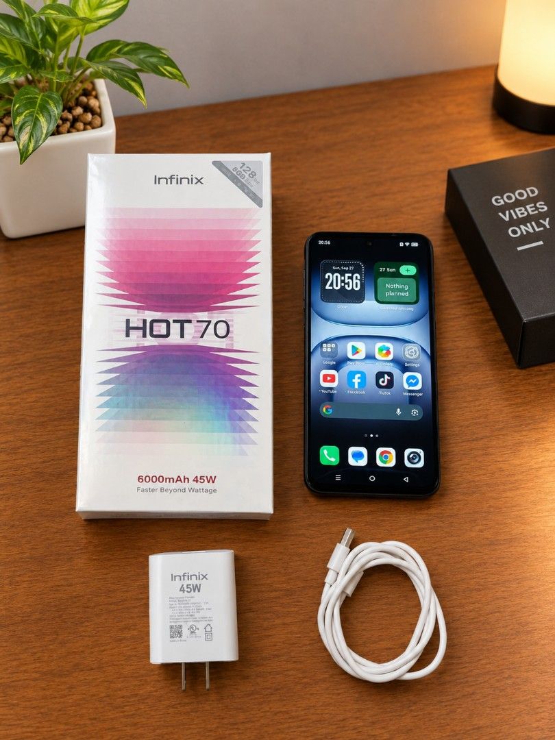 INFINIX HOT 70 LATES 2026 (Category: Android Others) located in Cavite. Submitted by mackyesteban00 (Listing ID 1468409335, Image 3). Description: 6800 PESOS PAUNAHAN INFINIX HOT 70 GAMING PHONE 8/128GB LATEST MODEL 2026 SPECS: 6.78 INCHES 120Hz REFRESH RATE 8GB TOTAL RAM 4+4 128GB STORAGE HELIO G100 ULTIMATE 50MP BACK CAMERA 8MP FRONT CAMERA 6000MAH BATTERY 44 WATTS FAST CHARGIN BYPASS CHARGING SIDE FINGERPRINT DUST AND WATER RESISTANT ANDROID 1