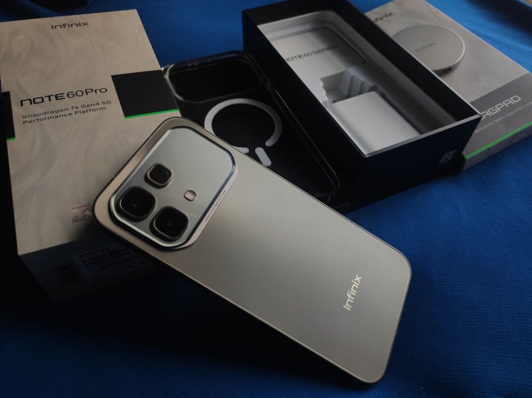 INFINIX NOTE 60 PRO 5G (Category: Android Others) located in Dasmarinas. Submitted by kimchibacon (Listing ID 1468301132, Image 1). Description: 📱 FOR SALE: Infinix Note 60 Pro 5G 💰 Price: ₱16,000 — Slightly Negotiable 📌 Bought just 3 months ago! ✅ Like-new condition ✅ Smooth performance ✅ No issues whatsoever ✅ Complete box and charger ✅ Includes case and MagSafe accessories ✅ Well-maintained and ready to use 💕16gb RAM 💕256gb 💕Snapdragon 7
