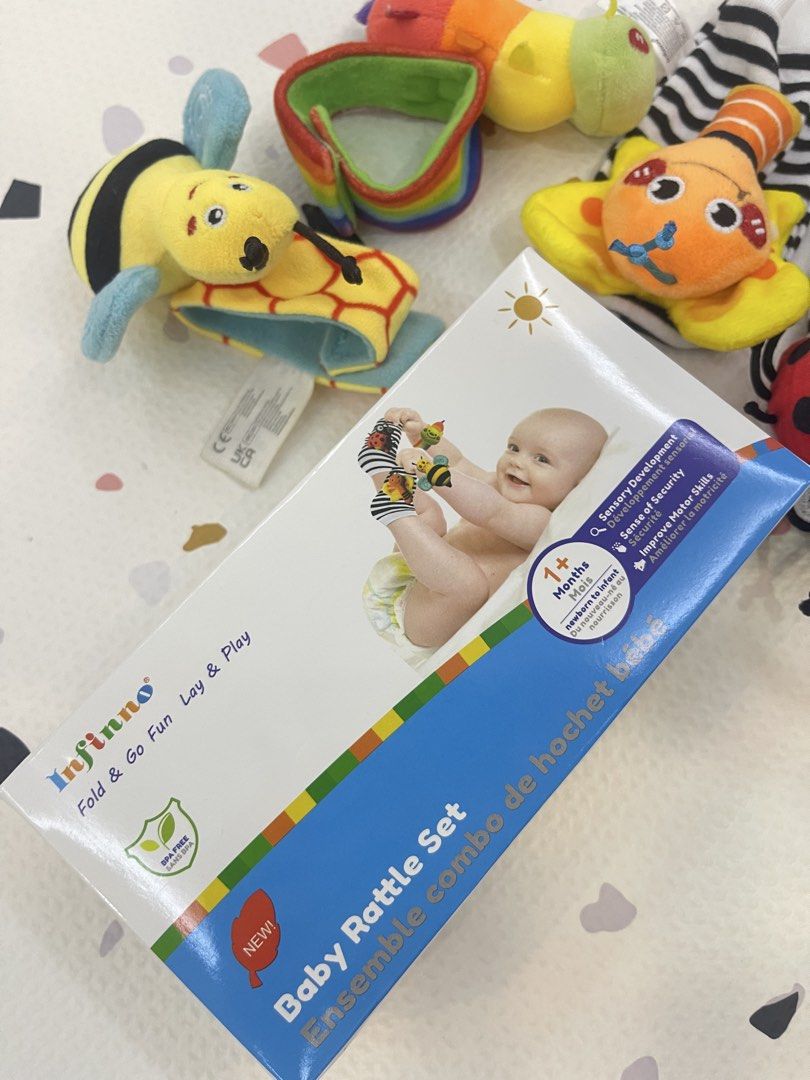 Infinno Baby Rattle Set (Category: Infant Playtime) located in Antipolo. Submitted by chelsiesm (Listing ID 1468349420, Image 2). Description: Socks are unused Bought from canada.