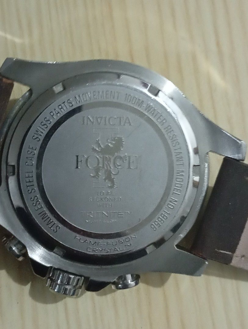 Invicta chronograph (Category: Men's Watches) located in Las Pinas. Submitted by quick_deals_great_finds2 (Listing ID 1468445017, Image 2). Description: Original good working condition Quartz chronograph with battery Big size 48mm Fully functional chrono.
