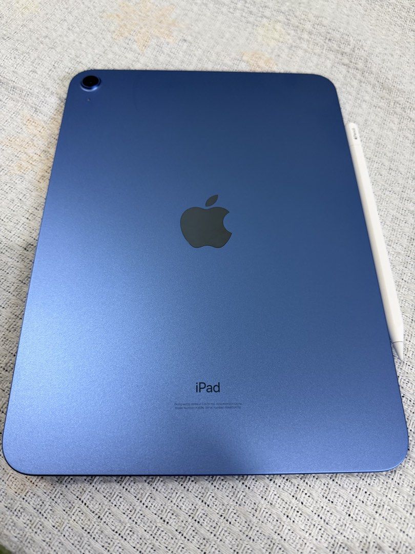 Ipad 10th Gen with Apple Pencil Type C (Category: iPad) located in Marikina City. Submitted by chickennuggets_ (Listing ID 1468289249, Image 2). Description: - Model: iPad 10th Generation - Color: Vibrant Blue - Included: Apple Pencil (Type-C) - Condition: Like new, excellent, well-maintained - Performance: Fast and responsive for daily tasks, drawing, and media streaming - RFS: Not using, decluttering - very good condition, 10/10.