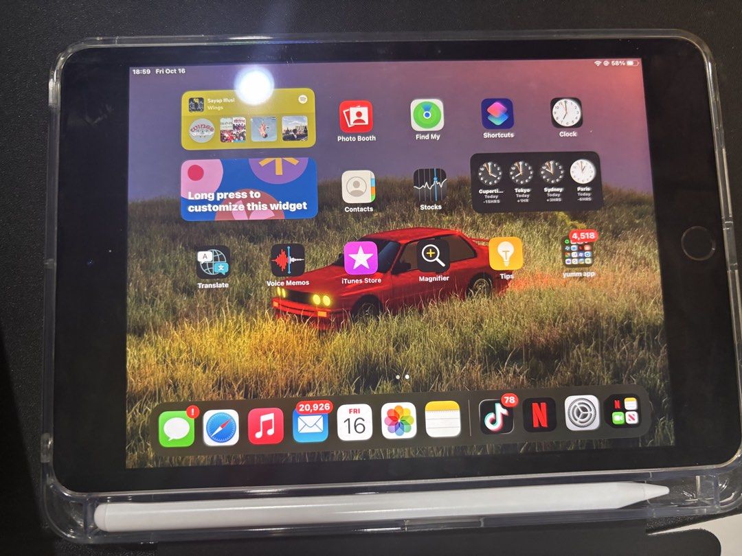 ipad mini 4 (Category: iPad) located in Batang Kali. Submitted by m.qyc46 (Listing ID 1468387403, Image 3). Description: nk jual sbb da tk pakai bole pakai untuk trade main game support ios 15 max !!! urgent need moneyy come with ipad case and stylus pen wifi only.