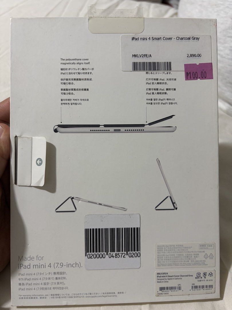Ipad Mini 4 Smart Cover (Category: Laptops & Notebooks) located in Manila. Submitted by ritz.sells (Listing ID 1468371770, Image 2). Description: Ipad Mini 4 Smart Cover Color: charcoal gray never used rfs: decluttering.