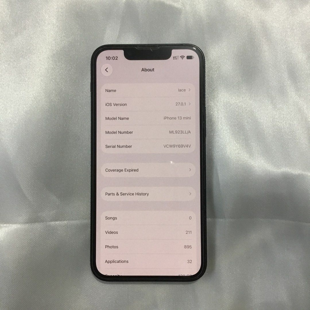 iPhone 13 Mini 128GB Midnight (Category: iPhone 13 Series) located in Antipolo. Submitted by lacekeepsakes (Listing ID 1468304402, Image 2). Description: 🌷 model: iphone 13 mini 🌷 storage: 128GB 🌷 color: midnight 🌷 battery health: 67% (a battery replacement may be worth considering depending on your usage and expectations) 🌷 sim status: unlocked (no sim restrictions) 🌷 condition: very good overall, with a small damaged area around the sim-e