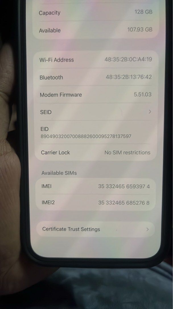 Iphone 13 pro max 128gb (Category: iPhone 13 Series) located in Manila. Submitted by xyz_xyz666 (Listing ID 1468410336, Image 1). Description: Please read!! Factory unlocked why cheap? battery’s health 65% some scratches on screen replaced camera but genuine apple part the rest all goods nagagamit ng maayos pwede pa pang personal use Pasig/Marikina.