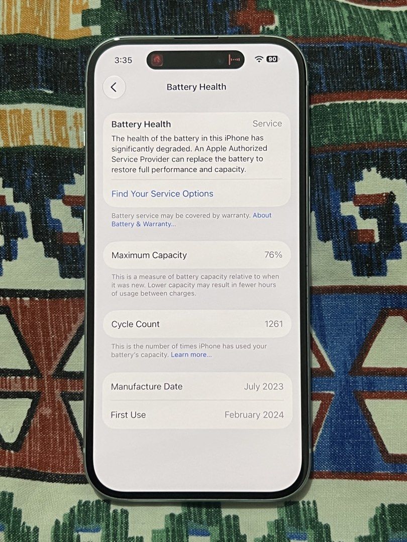 IPHONE 15 128gb OPENLINE NTC (Category: iPhone 15 Series) located in Manila. Submitted by solemn.cat (Listing ID 1468298602, Image 3). Description: ₱21,500 FIRM Iphone 15 128gb Blue 76% Battery Health (Original Apple Battery, Never Replaced) Openline / Factory Unlocked (No SIM restrictions) 100% Original parts, no history of repairs or component replacements Includes Unit and Case Only.