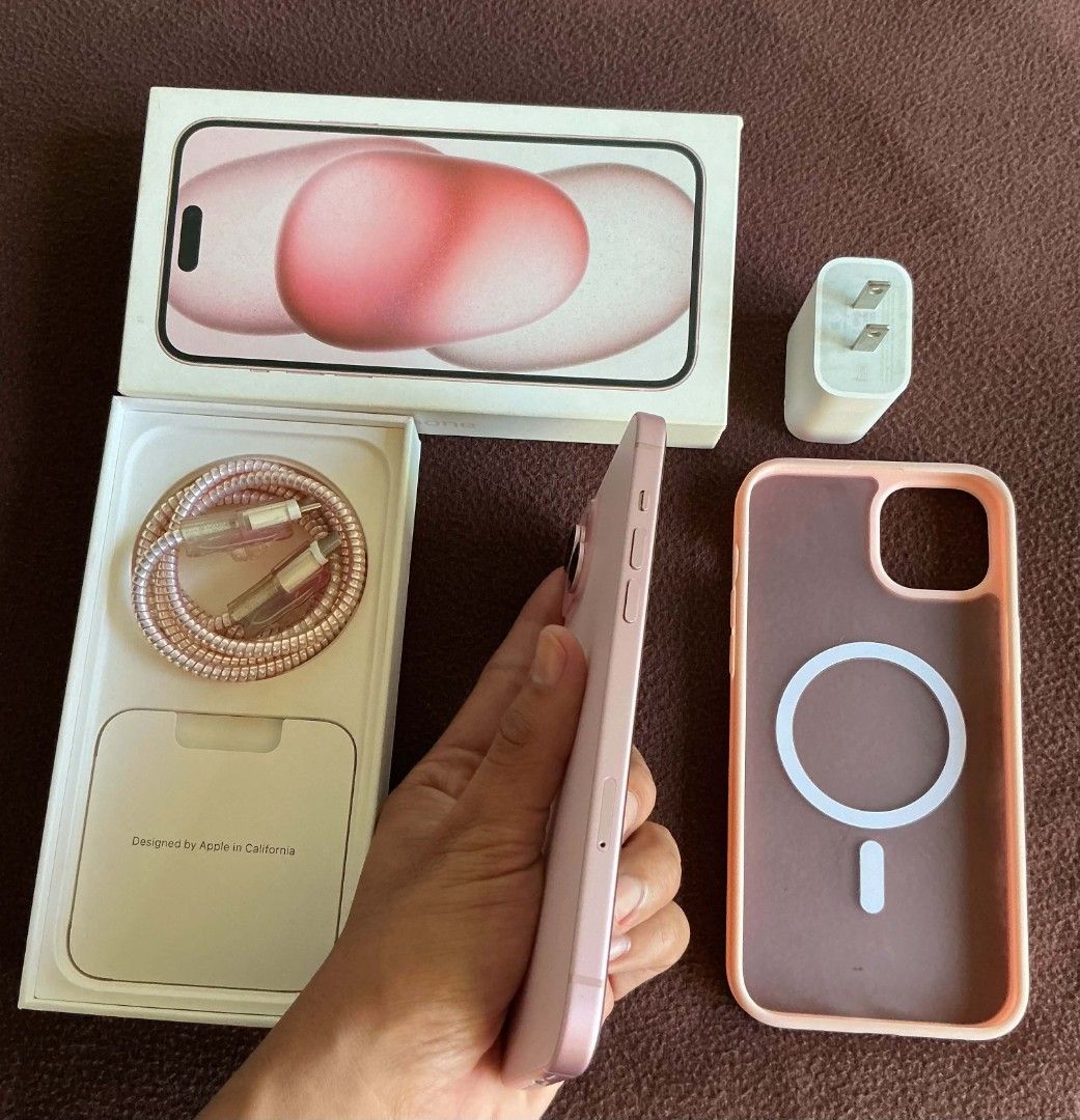iPhone 15 Plus 128Gb (Category: iPhone 15 Series) located in Manila. Submitted by luckycloud.923976 (Listing ID 1468288678, Image 3). Description: Rush selling! inbox me📥 Selling for 21,500 Pesos Pass sa buy and sell! iPhone 15 Plus 128Gb Pink Battery Health 85% Power Mac Purchased Local Variant (ZP/A) Face ID Working Truetone Working Smooth Makinis Inclusion Same Serial Box Unit 1 case pink Orig Cord Orig Adapter PMC paper bag Prefer pick up di
