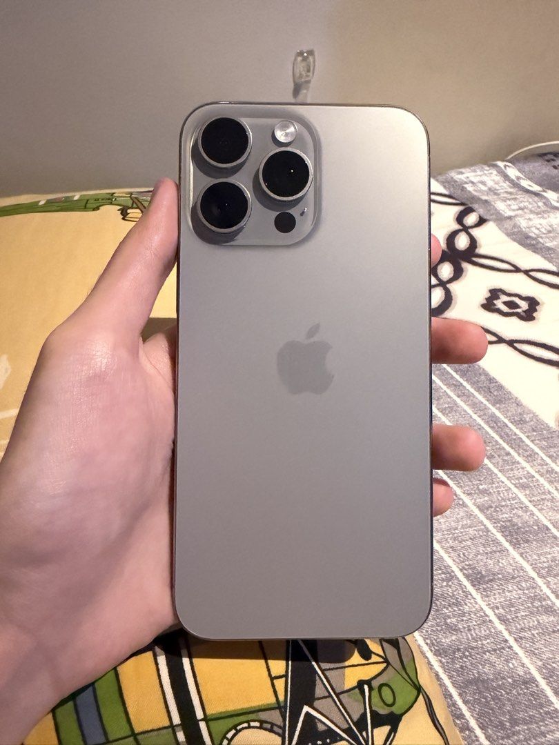 Iphone 15 Pro Max (Category: iPhone 15 Series) located in Valenzuela. Submitted by angelawhat (Listing ID 1468420280, Image 1). Description: - No Repair History - No issue - Smooth pa w box and orig cord fairview loc brittany meet up gcash or cash.