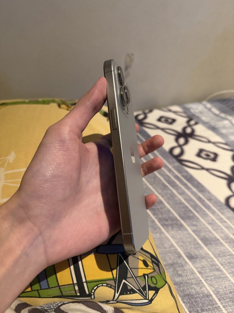Iphone 15 Pro Max (Category: iPhone 15 Series) located in Valenzuela. Submitted by angelawhat (Listing ID 1468420280, Image 3). Description: - No Repair History - No issue - Smooth pa w box and orig cord fairview loc brittany meet up gcash or cash.