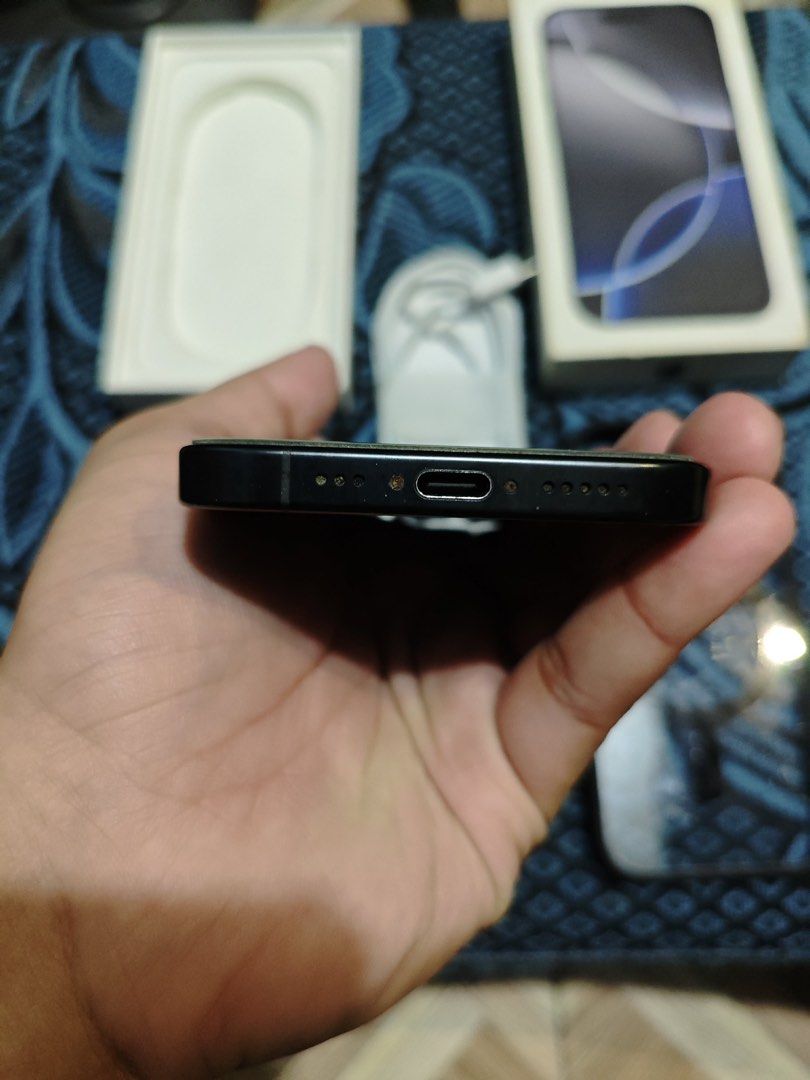 iPhone 16 Pro (Category: iPhone 16 Series) located in Santa Rosa. Submitted by ahuyi (Listing ID 1468498407, Image 3). Description: SWAP SA MAY ADD, 38K VALUE IPHONE 16 PRO 128GB 88% BH (800+ CC) LOCAL VARIANT, OPENLINE FACE ID & TRUE TONE MAY MINIMAL PAINT CHIPS / KALAWANG SCREW SANTA ROSA.