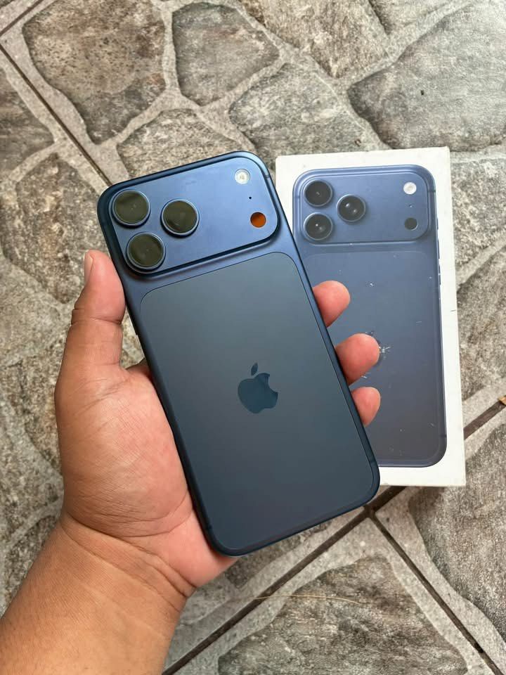 Iphone 17 pro max (Category: iPhone 17 Series) located in Manila. Submitted by maryjoy10 (Listing ID 1468396941, Image 1). Description: For sale or swap Iphone 17 pro max 256gb 100% Battery health 60cycle only Under warranty until April 2027 Unit, orig box and receipt.