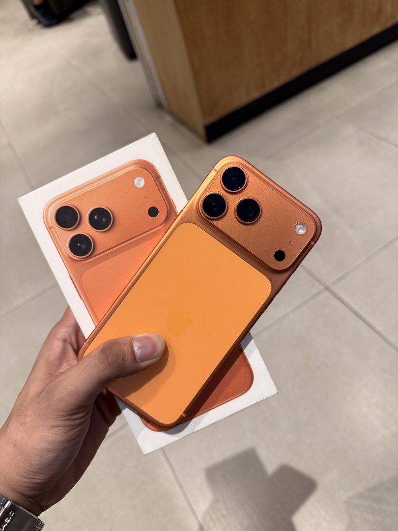 iPhone 17 Pro Max Cosmic Orange (Category: Cases & Sleeves) located in Paranaque City. Submitted by ffeeeej (Listing ID 1468472553, Image 3). Description: Sale or Swap sa Lower Unit iPhone 17 Pro Max 256gb No issues NTC Approved | Openline 89bh Complete with box and receipt With warranty Swapping price is higher than actual price 62,500.