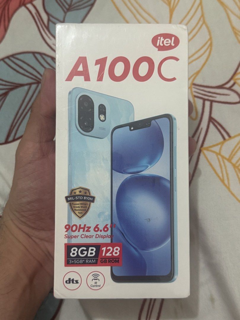 Itel A100C (Category: Android Others) located in Manila. Submitted by geoglaze (Listing ID 1468450613, Image 1). Description: 📱 FOR SALE: itel A100C SMARTPHONE ✨ BRAND NEW • NEVER USED • ORIGINAL UNIT 💰 Price: ₱ 4500 📌 FULL SPECIFICATIONS * Brand: itel * Model: A100C * RAM:8GB * Internal Storage: 128GB (depending on variant) * Display: 6.6-inch HD+ IPS LCD * Refresh Rate: 90Hz * Resolution: 720 × 1612 pixels * Processor: Unisoc T7100 Octa-Core