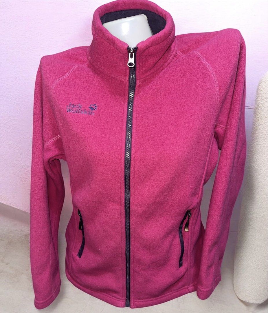 Jack Wolfskin Pink Fleece Jacket (Category: Coats, Jackets and Outerwear) located in Manila. Submitted by fastforest_65f95b (Listing ID 1468329472, Image 1). Description: - Brand/Model: Jack Wolfskin Fleece Jacket - Color: Bright pink - Closure: Full zip front with high collar to block the wind - Pockets: Two secure zippered pockets - Details: Embroidered logo on the chest - Best for: Outdoor walks and casual chilly days - Condition: Great pre-lo