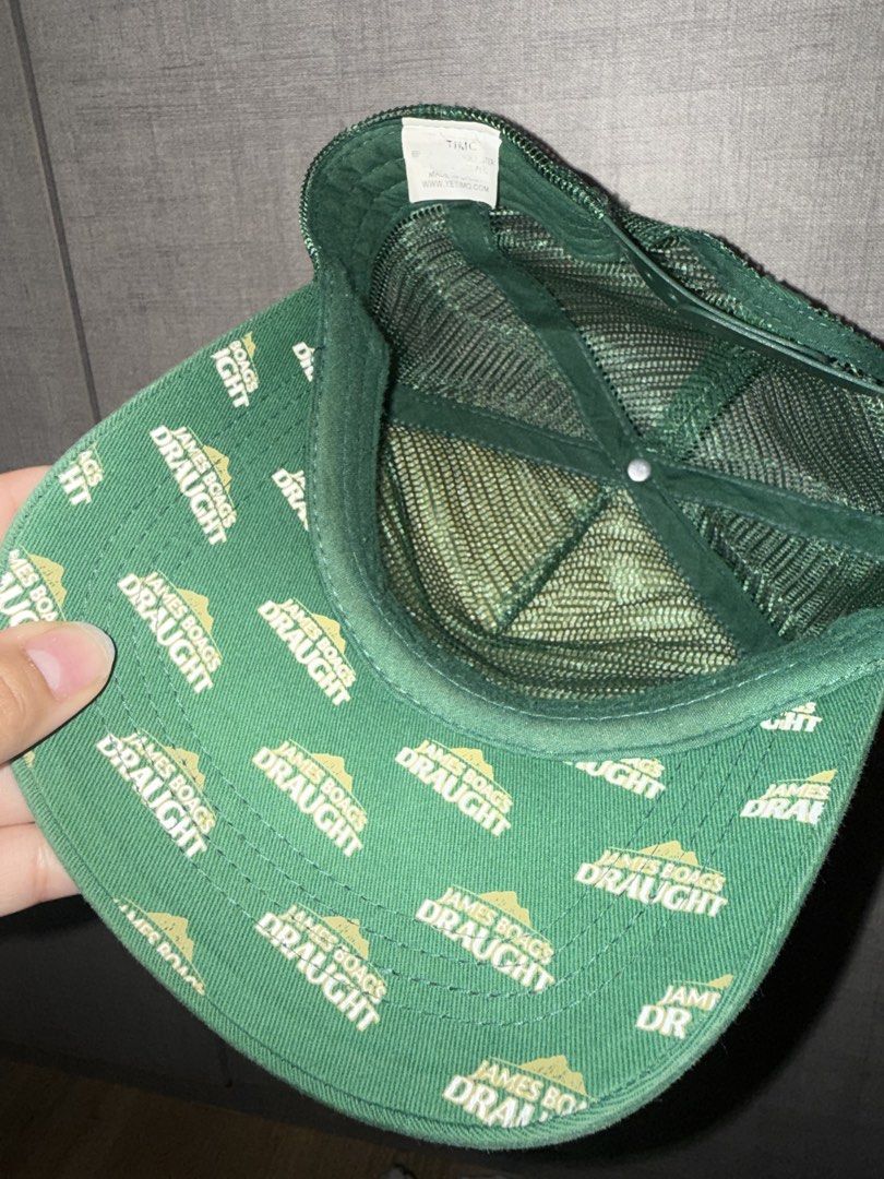 JAMES BOAG’S DRAUGHT BEER TRUCKER CAP – GREEN (Category: Caps & Hats) located in Las Pinas. Submitted by coolthreadz (Listing ID 1468402338, Image 2). Description: 🧢 JAMES BOAG’S DRAUGHT BEER TRUCKER CAP – GREEN 🏷️ Brand: James Boag’s 🧢 Style: Vintage-Style Mesh Trucker Cap 🎨 Color: Green / White / Yellow 📏 Size: Free Size (Adjustable) 🔖 Design: Embroidered James Boag’s Draught Logo ✨ Condition: Very Good / Preloved * Classic green trucker 
