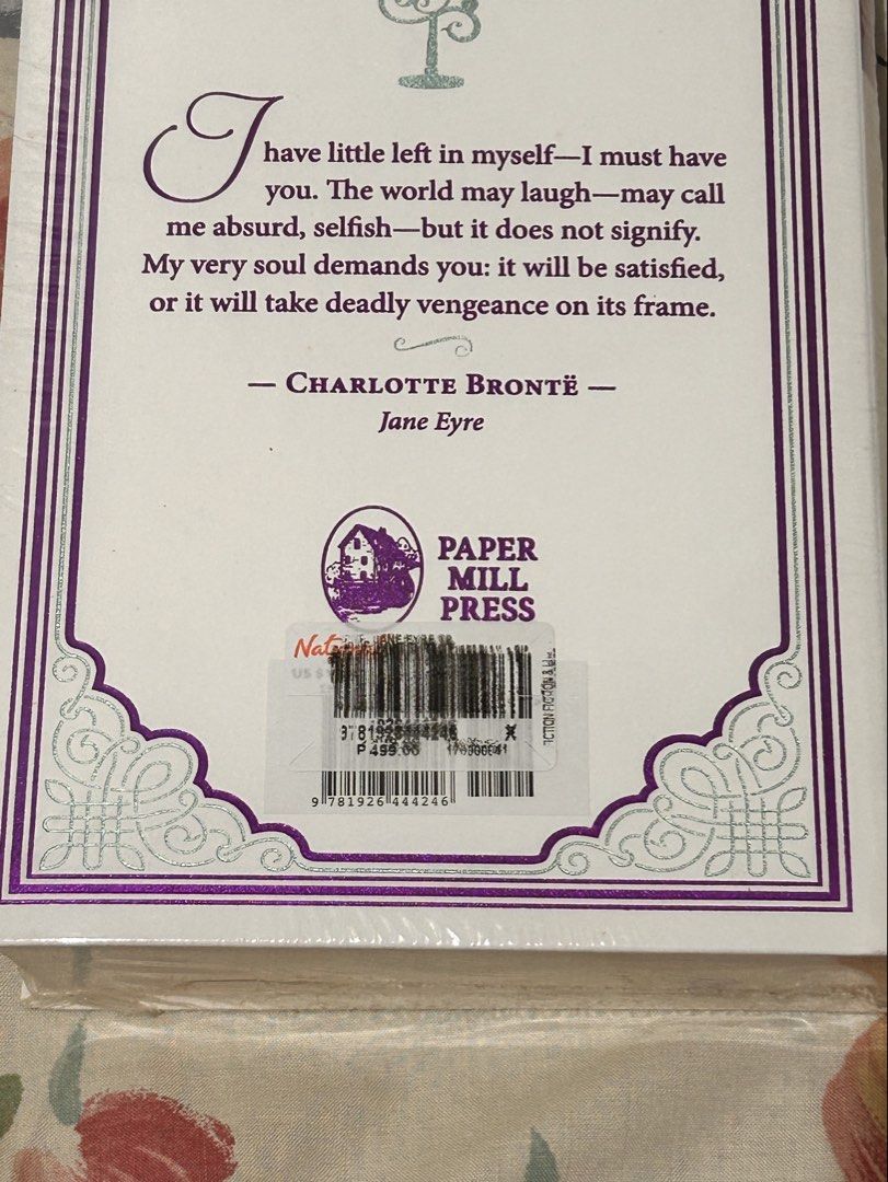 Jane Eyre by Charlotte Bronte Book (Category: Storybooks) located in Pinamalayan. Submitted by _dragonfly (Listing ID 1468379009, Image 3). Description: 🪡 new never used, rfs: decluttering 🪡 bought from National Bookstore.