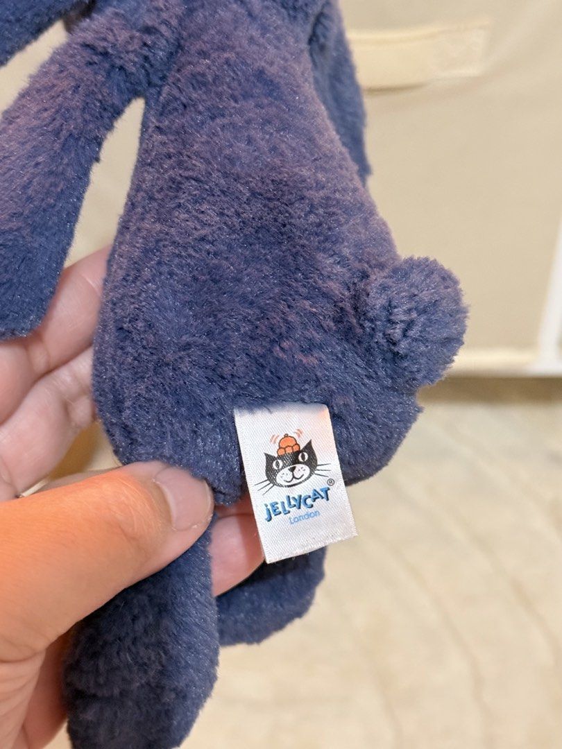 Jellycat bashful navy bunny small (Category: Plushies & Soft Toys) located in Tagaytay City. Submitted by denalycoco51 (Listing ID 1468385473, Image 3). Description: Please manage expectations before claiming! 💕 • NO REFUND / NO EXCHANGE — all sales are final. • ITEM CONDITION: Good as new, Only used for display. • Authenticity guaranteed, Retired • Please check all photos & descriptions carefully. • Payment within 24 hours unless otherwise agre