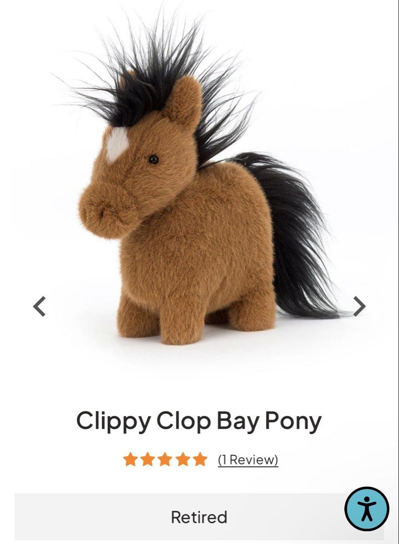 Jellycat clippy clop bay pony (Category: Plushies & Soft Toys) located in Tagaytay City. Submitted by denalycoco51 (Listing ID 1468284863, Image 1). Description: Please manage expectations before claiming! 💕 • NO REFUND / NO EXCHANGE — all sales are final. • ITEM CONDITION: Good as new, Only used for display. • Authenticity guaranteed, Retired • Please check all photos & descriptions carefully. • Payment within 24 hours unless otherwise agreed. 