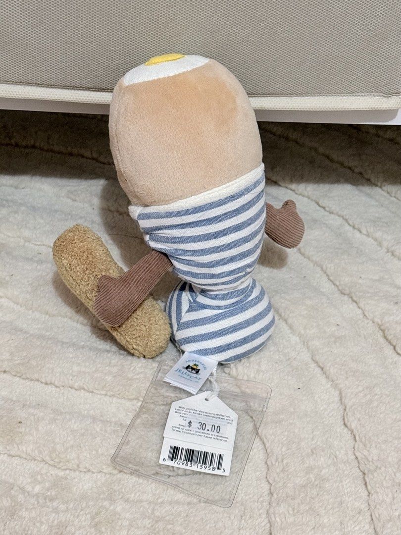 Jellycat eggetha egg & lance soldier (Category: Plushies & Soft Toys) located in Tagaytay City. Submitted by denalycoco51 (Listing ID 1468381524, Image 2). Description: Please manage expectations before claiming! 💕 • NO REFUND / NO EXCHANGE — all sales are final. • ITEM CONDITION: Good as new, Only used for display. • Authenticity guaranteed, Retired, Bought pasabuy • Please check all photos & descriptions carefully. • Payment within 24 hours un