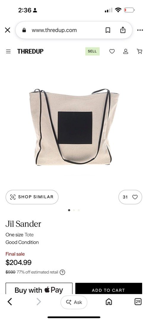 Jil Sander Tote Bag (Category: Tote Bags) located in Makati City. Submitted by ckrealty (Listing ID 1468334228, Image 1). Description: - Authentic Jil Sander canvas tote bag in cream and black - Durable canvas body with stylish dark leather piping - Features double straps and a contrasting black leather front pocket - Roomy interior, ideal for daily essentials, laptops, and errands - Sleek minimalist design with versatile neutral tones 15000 on w