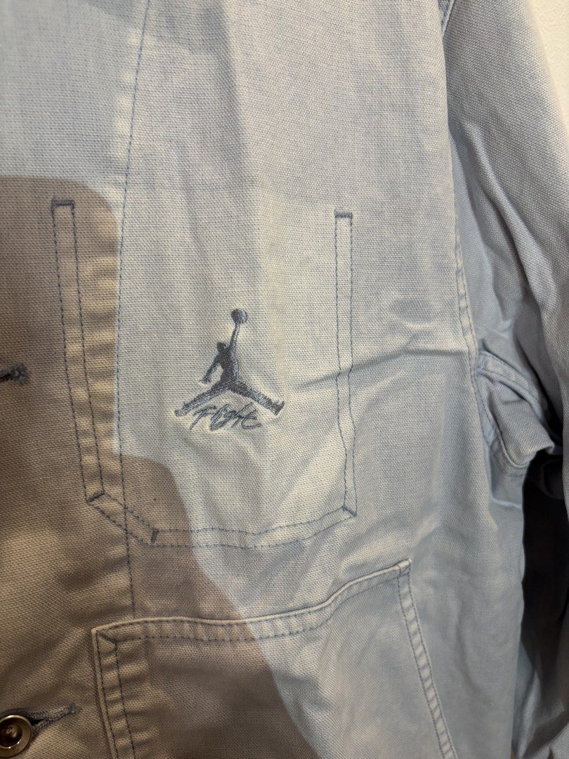 JORDAN ESSENTIALS CHICAGO JACKET (Category: Coats, Jackets and Outerwear) located in Makati City. Submitted by sweetfitforyouph1200 (Listing ID 1468448113, Image 2). Description: Air jordan Chicago jacket Washed blue Like new legit 9k srp.