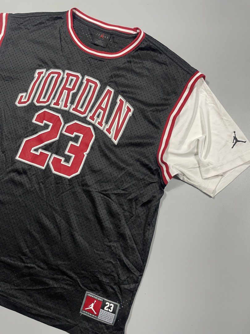 Jordan Jersey-Shirt (Category: Activewear) located in Taguig. Submitted by _curatedfits (Listing ID 1468462773, Image 2). Description: Jordan Jersey-Shirt Size: Large youth Width 21” Length 26” Flaws stain on sleeve - 850 Dm!.