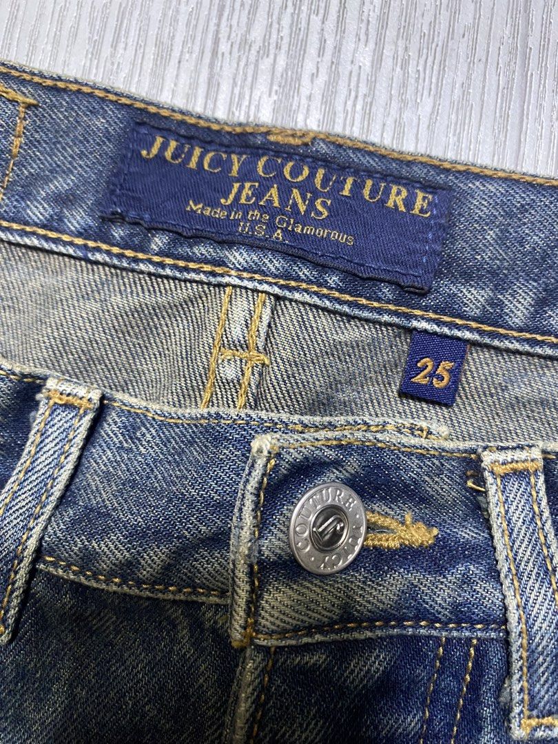 Juicy couture jeans (Category: Jeans) located in Pasig City. Submitted by terrencec34805 (Listing ID 1468474926, Image 2). Description: Juicy couture pants In very good condition Size:25 Length:35.5 Leg opening:7.5.