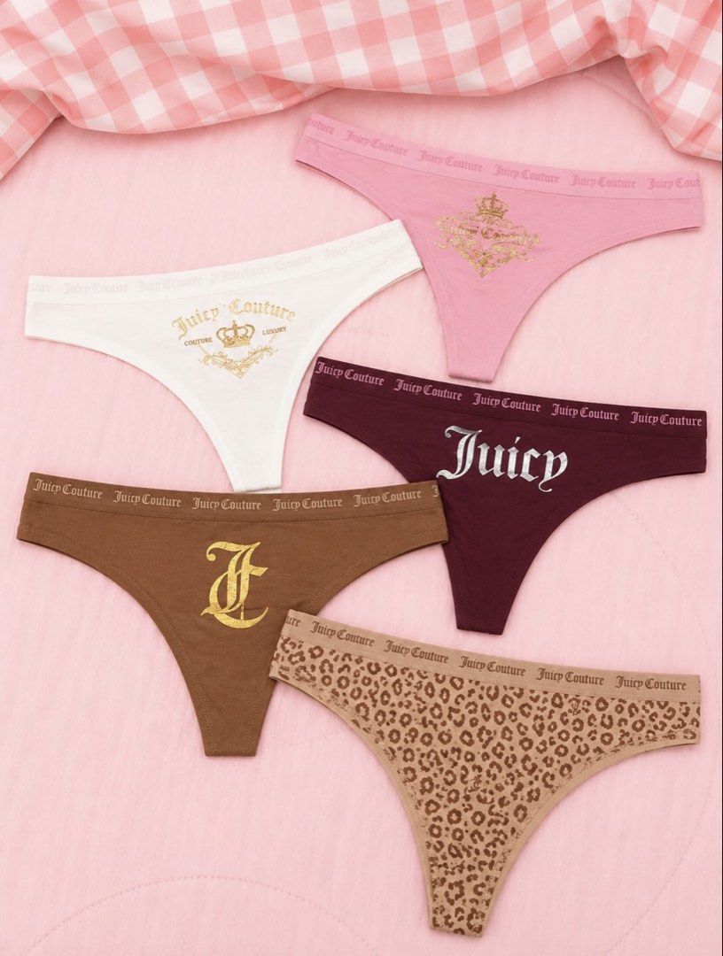 Juicy Couture Thongs (Category: Undergarments & Loungewear) located in Mandaluyong City. Submitted by cherie.stashapparel (Listing ID 1468489337, Image 3). Description: assorted per set.