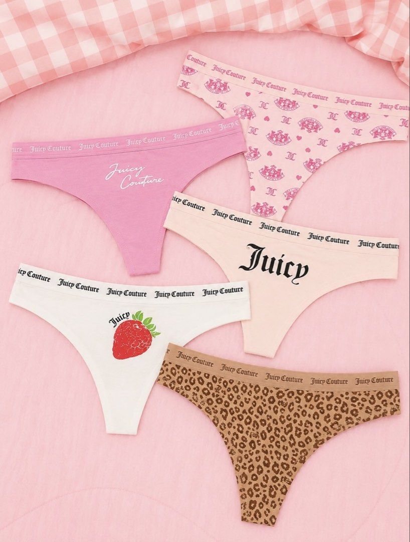 Juicy Couture Thongs (Category: Undergarments & Loungewear) located in Mandaluyong City. Submitted by cherie.stashapparel (Listing ID 1468489337, Image 2). Description: assorted per set.