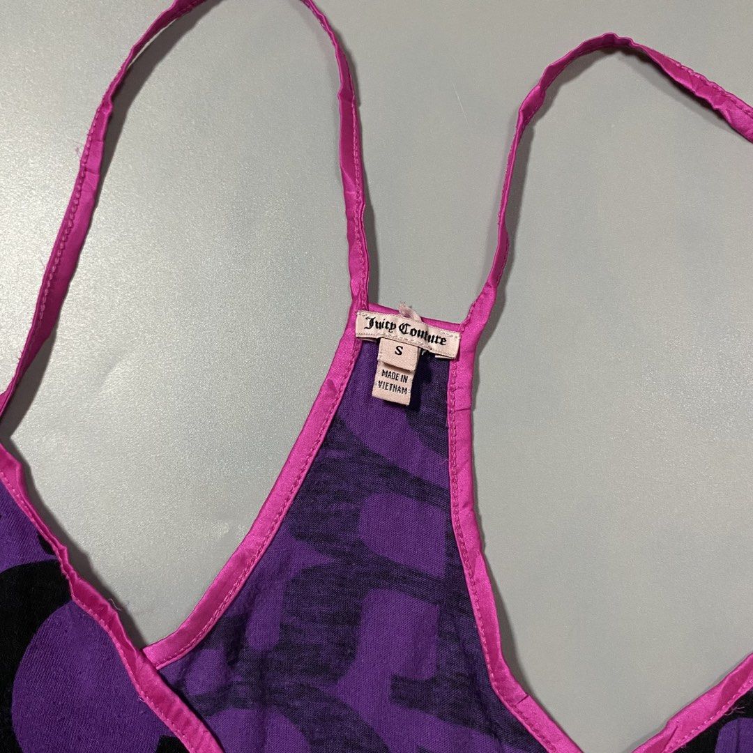 Juicy Couture Y2K Monogram Cami Tank Top (Category: Sleeveless) located in Manila. Submitted by curatedvg. (Listing ID 1468415813, Image 3). Description: Juicy Couture Sleeveless Top Width: 15.5 inches Length: 22 inches Size S / Small Excellent condition No issues Very presentable.